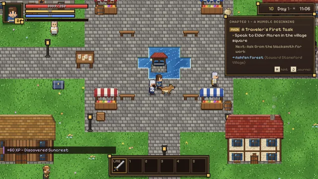 Suncrest’s market plaza and fountain